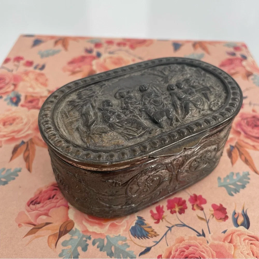 Antique Jennings Brothers Trinket / Jewelry Box